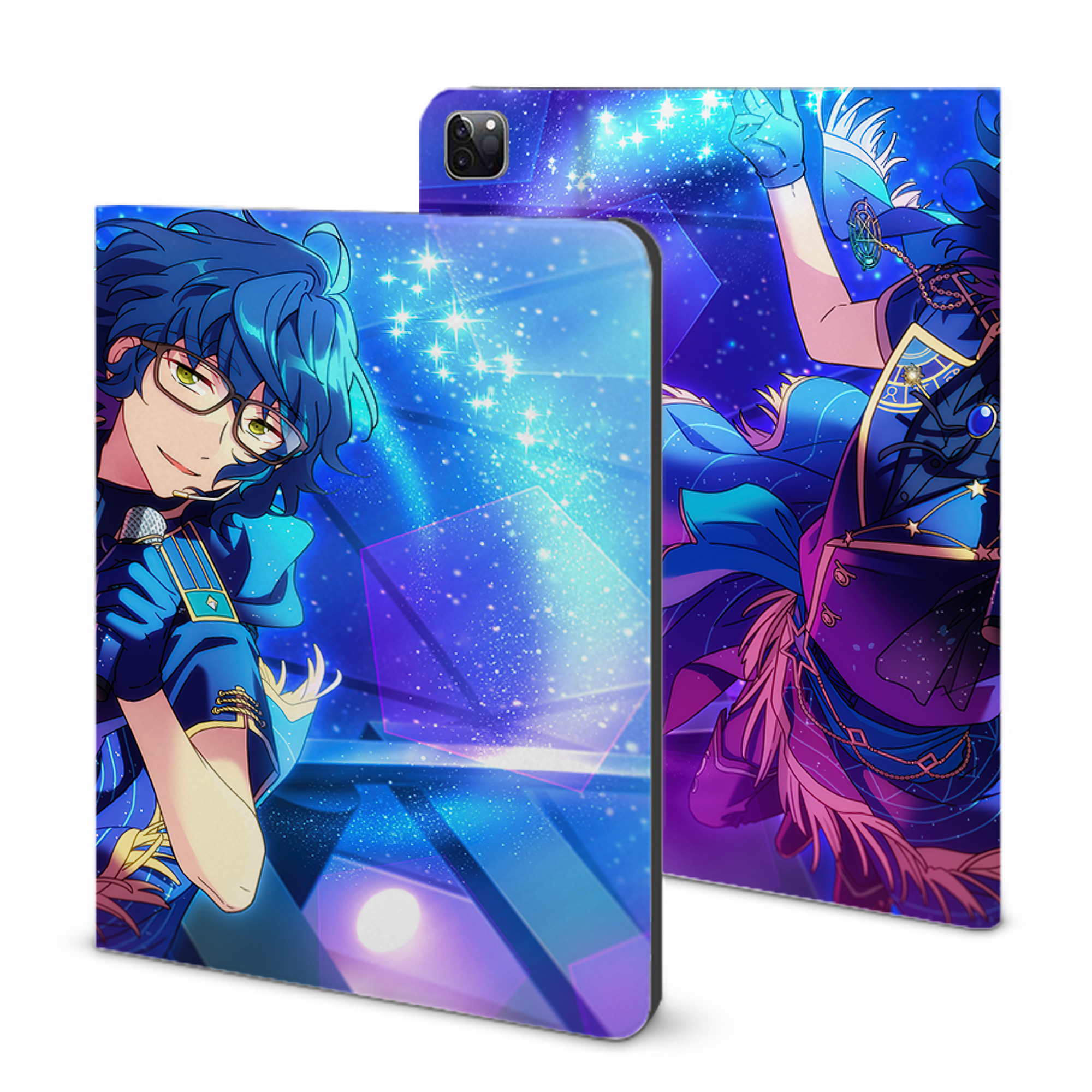 （画像用） あんさんぶるスターズ! Ensemble Stars IPad ケース ブック型 PUレザー TPU 耐衝撃 軽量 薄型 ペン収納なし 全面保護 IPad 各モデル対応